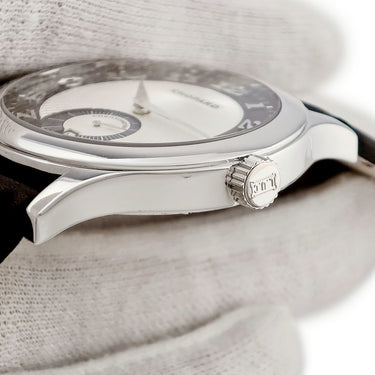 腕時計 ショパール CHOPARD L.U.C. クアトロ マーク2 161905-1001 自動巻き メンズ K18WG無垢 デイト スモールセコンド ギョウシェ