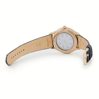 腕時計 オメガ OMEGA デ ヴィル トレゾア 428.58.36.60.02.001 クオーツ レディース 新品同様 K18RG無垢 純正ダイヤ セドナゴールド