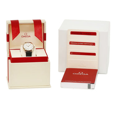 腕時計 オメガ OMEGA デ ヴィル トレゾア 428.58.36.60.02.001 クオーツ レディース 新品同様 K18RG無垢 純正ダイヤ セドナゴールド