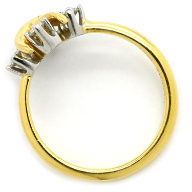 ティファニー Tiffany & Co ジャン シュランバージェ イエローゴールドXプラチナシルバー K18YG Pt950 ダイヤモンド リング 指輪 4Pダイヤ 10号