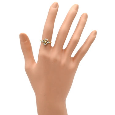 ティファニー Tiffany & Co ジャン シュランバージェ イエローゴールドXプラチナシルバー K18YG Pt950 ダイヤモンド リング 指輪 4Pダイヤ 10号