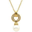 ティファニー Tiffany & Co ドアノック ペンダント イエローゴールド K18YG ダイヤモンド パール ネックレス T&Co. Au750 18K 18金 ダイヤ パール