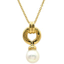 ティファニー Tiffany & Co ドアノック ペンダント イエローゴールド K18YG ダイヤモンド パール ネックレス T&Co. Au750 18K 18金 ダイヤ パール