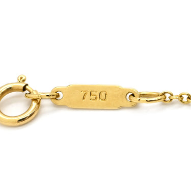 ティファニー Tiffany & Co ドアノック ペンダント イエローゴールド K18YG ダイヤモンド パール ネックレス T&Co. Au750 18K 18金 ダイヤ パール