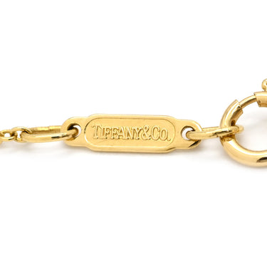 ティファニー Tiffany & Co ドアノック ペンダント イエローゴールド K18YG ダイヤモンド パール ネックレス T&Co. Au750 18K 18金 ダイヤ パール