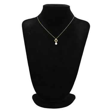 ティファニー Tiffany & Co ドアノック ペンダント イエローゴールド K18YG ダイヤモンド パール ネックレス T&Co. Au750 18K 18金 ダイヤ パール