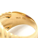 ブルガリ BVLGARI ドッピオ バチェラート イエローゴールド K18YG グリーントルマリン アメジスト リング 指輪 750 18金 18K 2カラー 9号