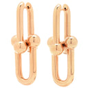 ティファニー Tiffany & Co ハードウェア エクストララージリンク ピンクゴールド K18PG ピアス T&Co. Au750 18K 18金 ドロップピアス ボールリング