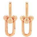 ティファニー Tiffany & Co ハードウェア エクストララージリンク ピンクゴールド K18PG ピアス T&Co. Au750 18K 18金 ドロップピアス ボールリング