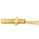 ティファニー Tiffany & Co ミニクロス ダイヤ ペンダント イエローゴールド K18YG ダイヤモンド ネックレス T&Co. Au750 18K 18金 11P 11石 十字架 スモールクロス ロザリオ