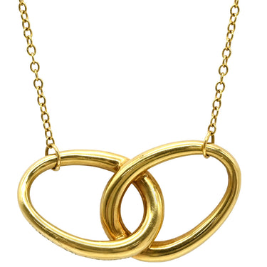 ティファニー Tiffany & Co ダブルループ イエローゴールド K18YG ネックレス エルサペレッティ 750 18金