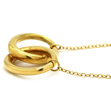 ティファニー Tiffany & Co ダブルループ イエローゴールド K18YG ネックレス エルサペレッティ 750 18金