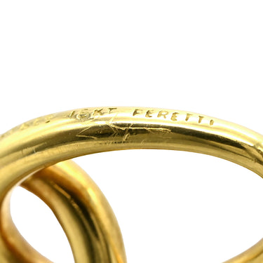 ティファニー Tiffany & Co ダブルループ イエローゴールド K18YG ネックレス エルサペレッティ 750 18金