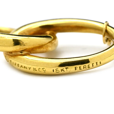 ティファニー Tiffany & Co ダブルループ イエローゴールド K18YG ネックレス エルサペレッティ 750 18金
