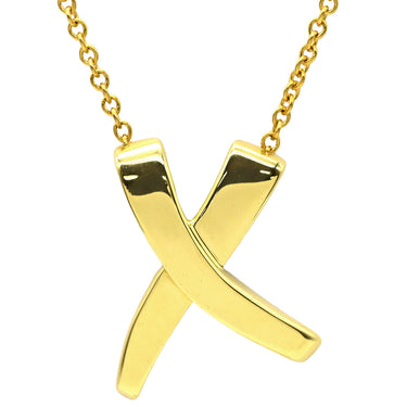 ティファニー Tiffany & Co Xペンダント キス イエローゴールド K18YG ネックレス パロマピカソ 750 18K イエローゴールド T&Co.