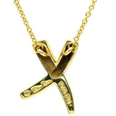 ティファニー Tiffany & Co Xペンダント キス イエローゴールド K18YG ネックレス パロマピカソ 750 18K イエローゴールド T&Co.