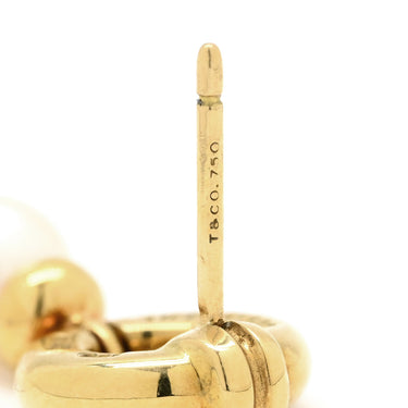 ティファニー Tiffany & Co パールピアス パールホワイトXイエローゴールド K18YG ピアス T＆Co. 750 エルサ ペレッティ