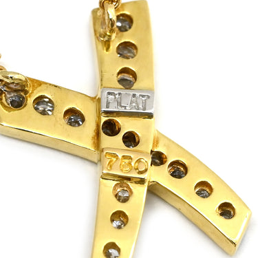 ティファニー Tiffany & Co Xペンダント キス ダイヤ イエローゴールドXプラチナシルバー K18YG Pt950 ダイヤモンド ネックレス パロマピカソ