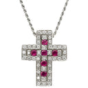 ダミアーニ DAMIANI ベルエポック S 20039534 ホワイトゴールド K18WG ダイヤモンド ルビー ネックレス ペンダント 750 18金 ダイヤ ルビー クロス 十字架