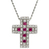ダミアーニ DAMIANI ベルエポック S 20039534 ホワイトゴールド K18WG ダイヤモンド ルビー ネックレス ペンダント 750 18金 ダイヤ ルビー クロス 十字架