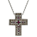ダミアーニ DAMIANI ベルエポック S 20039534 ホワイトゴールド K18WG ダイヤモンド ルビー ネックレス ペンダント 750 18金 ダイヤ ルビー クロス 十字架