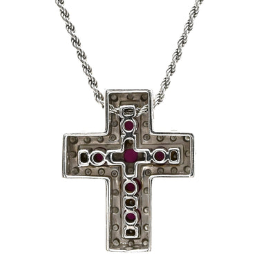 ダミアーニ DAMIANI ベルエポック S 20039534 ホワイトゴールド K18WG ダイヤモンド ルビー ネックレス ペンダント 750 18金 ダイヤ ルビー クロス 十字架