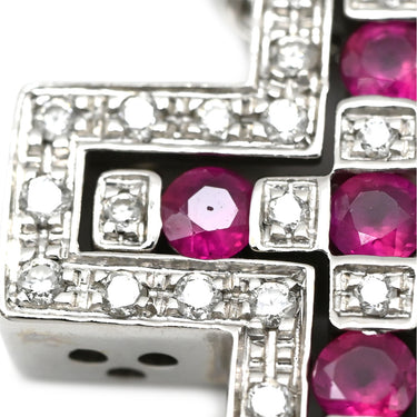 ダミアーニ DAMIANI ベルエポック S 20039534 ホワイトゴールド K18WG ダイヤモンド ルビー ネックレス ペンダント 750 18金 ダイヤ ルビー クロス 十字架