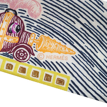 エルメス HERMES ツイリー ジョーヌ×ヴェール×フューシャ シルク スカーフ 新品 未使用【SUPER SILK QUEST/スーパー シルク クエスト】