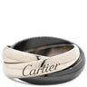 カルティエ Cartier トリニティ クラシック セラミック B4095647 ホワイトゴールドXブラック K18WG セラミック #47(JP7) リング 指輪 750 18K 7号