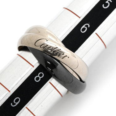 カルティエ Cartier トリニティ クラシック セラミック B4095647 ホワイトゴールドXブラック K18WG セラミック #47(JP7) リング 指輪 750 18K 7号
