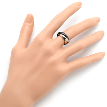 カルティエ Cartier トリニティ クラシック セラミック B4095647 ホワイトゴールドXブラック K18WG セラミック #47(JP7) リング 指輪 750 18K 7号