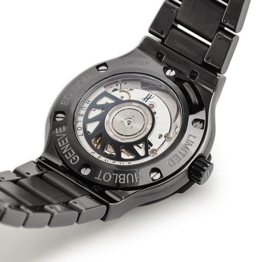 腕時計 ウブロ HUBLOT クラシックフュージョン オールブラック セラミック 565.CM.1110.CM 自動巻き メンズ レディース OH済 黒 限定