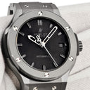 腕時計 ウブロ HUBLOT クラシックフュージョン オールブラック セラミック 565.CM.1110.CM 自動巻き メンズ レディース OH済 黒 限定