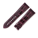 カルティエ Cartier 純正 タンク ディヴァン用 シャイニー クロコバンド パープル クロコダイル 腕時計パーツ 新品同様 替え ベルト ストラップ 24ｍｍ パープル 紫