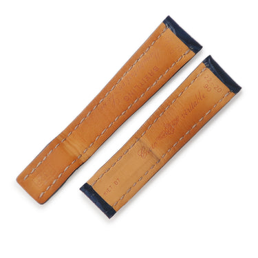 ブライトリング BREITLING 純正 クロコバンド バックル用 ネイビー クロコダイル 腕時計パーツ クロコダイル ベルト バンド ストラップ 替え 22mm 紺