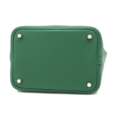エルメス HERMES ピコタンロックPM ヴェールモワイヤン トリヨンクレマンス ハンドバッグ シルバー金具 新品 未使用 緑