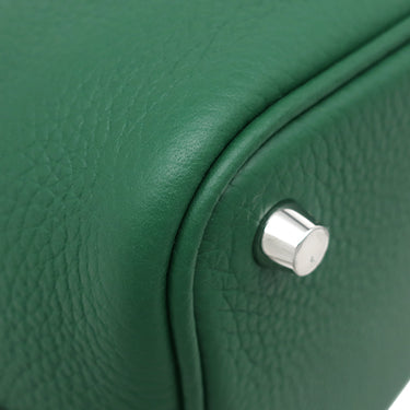 エルメス HERMES ピコタンロックPM ヴェールモワイヤン トリヨンクレマンス ハンドバッグ シルバー金具 新品 未使用 緑