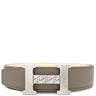 エルメス HERMES Hバックル #90 エタン×クレ ヴォーエプソン #90 ベルト シルバー金具 オフホワイト リバーシブル