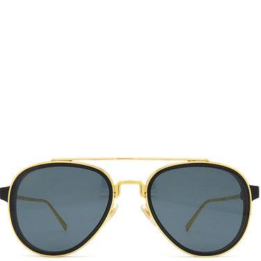 ルイヴィトン LOUIS VUITTON LV プレイ パイロット 55□22 Z1494U ブラック×ゴールド プラスチック GP サングラス ゴールド金具 黒 ティアドロップ