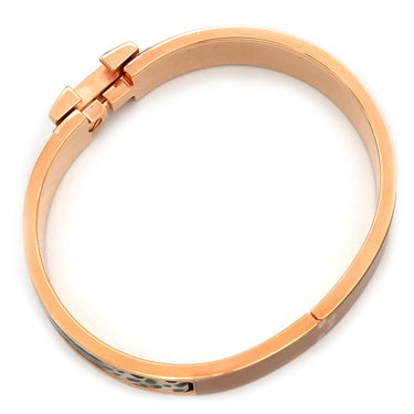 エルメス HERMES クリックH GM ピンクゴールド GP エナメル ブレスレット レオパード Hブレス クリッククラック