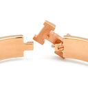 エルメス HERMES クリックH GM ピンクゴールド GP エナメル ブレスレット レオパード Hブレス クリッククラック