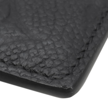 ルイヴィトン LOUIS VUITTON ポルト カルト LV チャーム M66541 ブラック モノグラムアンプラント カードケース ゴールド金具 黒 カード入れ パスケース