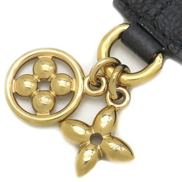 ルイヴィトン LOUIS VUITTON ポルト カルト LV チャーム M66541 ブラック モノグラムアンプラント カードケース ゴールド金具 黒 カード入れ パスケース