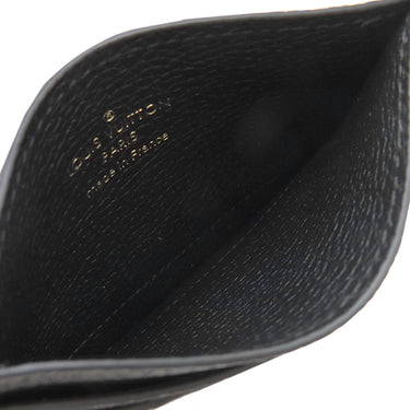 ルイヴィトン LOUIS VUITTON ポルト カルト LV チャーム M66541 ブラック モノグラムアンプラント カードケース ゴールド金具 黒 カード入れ パスケース
