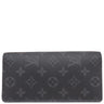 ルイヴィトン LOUIS VUITTON ポルトフォイユ ブラザ M61697 モノグラムエクリプス モノグラムエクリプスキャンバス 長財布 ガンメタル金具 黒 二つ折り