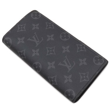 ルイヴィトン LOUIS VUITTON ポルトフォイユ ブラザ M61697 モノグラムエクリプス モノグラムエクリプスキャンバス 長財布 ガンメタル金具 黒 二つ折り