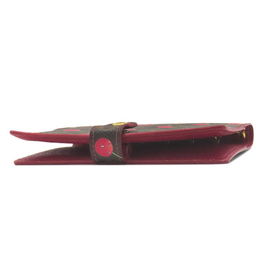 ルイヴィトン LOUIS VUITTON アジェンダPM R21023 モノグラムチェリー モノグラムチェリーキャンバス 手帳カバー ゴールド金具 茶 赤 システム手帳 ダイアリー スケジュール帳 村上隆
