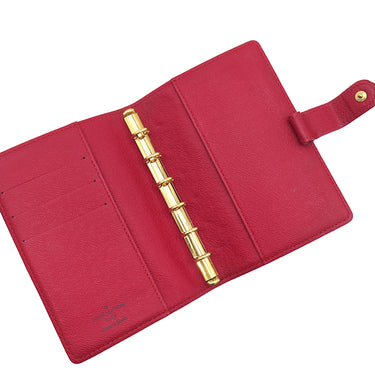 ルイヴィトン LOUIS VUITTON アジェンダPM R21023 モノグラムチェリー モノグラムチェリーキャンバス 手帳カバー ゴールド金具 茶 赤 システム手帳 ダイアリー スケジュール帳 村上隆