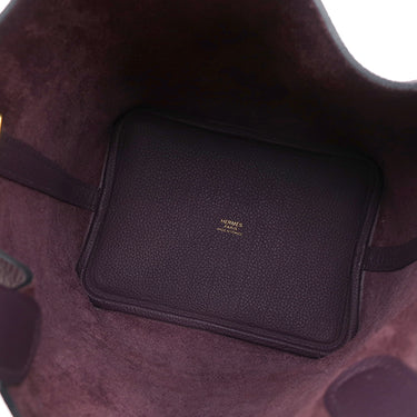 エルメス HERMES ピコタンロックPM カシス トリヨンモーリス ハンドバッグ ゴールド金具 紫