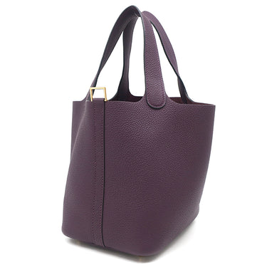 エルメス HERMES ピコタンロックPM カシス トリヨンモーリス ハンドバッグ ゴールド金具 紫